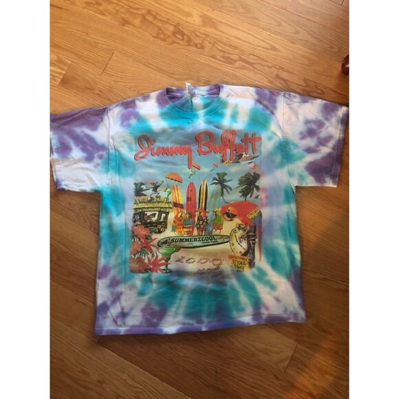 Jimmy Buffett - “Summercool 2009 Tour” - Tie Dye Shirt - Adult Large All Over